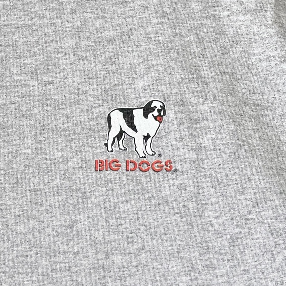 Vintage 90s Y2K Big Dogs “Stay On The Porch” Graphic Gray T Shirt Adult size XL - Picture 9 of 11